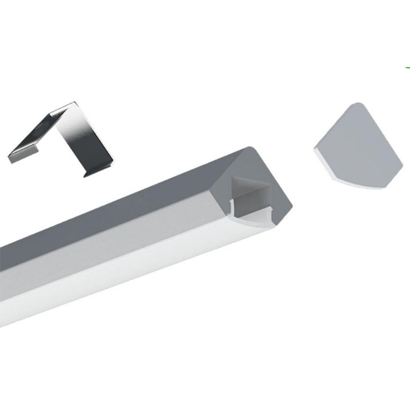 LED Aluminum Corner Channel Diffuser For 12mm LED Light Strips